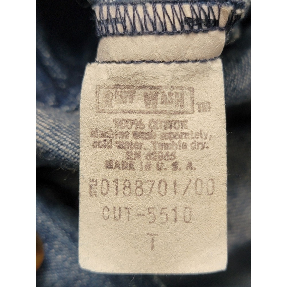 Ruff Hewn Women's Vintage 80s Denim Maxi Dress Western Prairie Made USA M - Picture 5 of 9